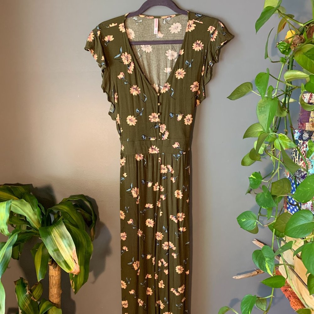 Xhilaration Floral Jumpsuit